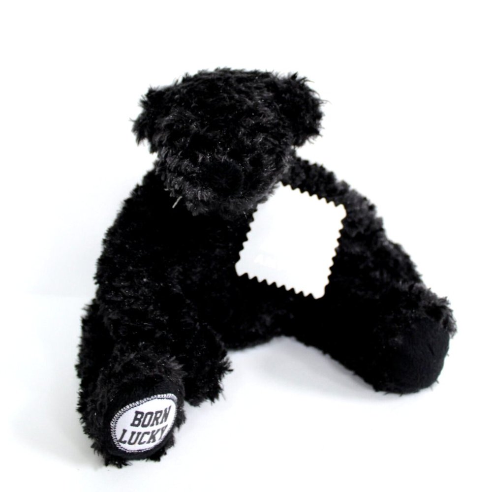 Amy Coe Little Beau Born Lucky Black Sparkly Bear Plush 9"